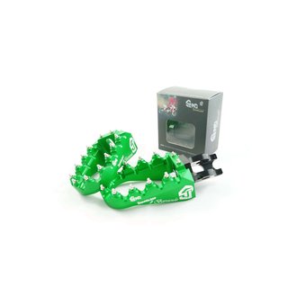 Footpegs adjustable #Barracuda Kawasaki 06-, green