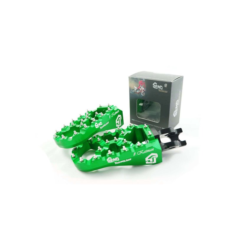 Footpegs adjustable #Kaiman Kawasaki 06-, green